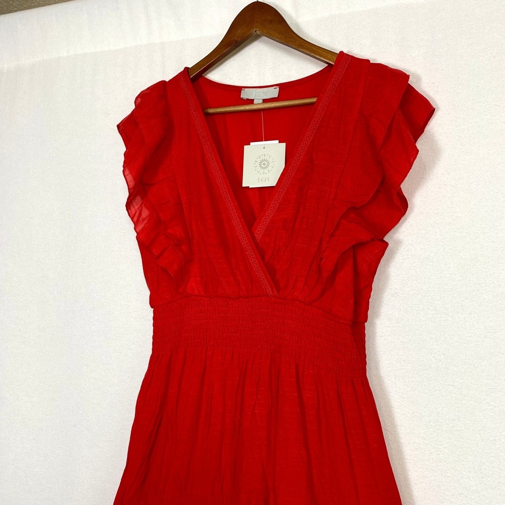 Anthropologie J Gee Sz Medium Maxi Dress Cottagecore Romantic Coquette Feminine - Picture 3 of 7
